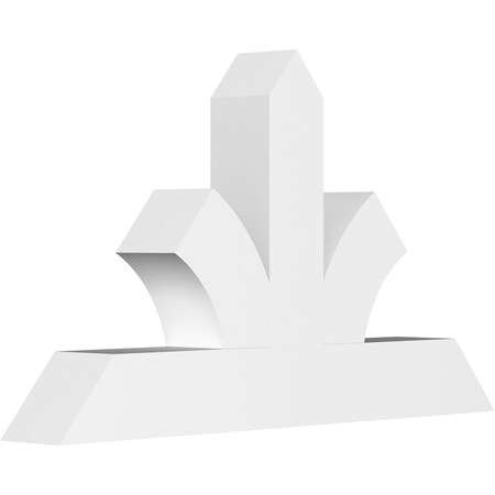Ekena Millwork Richland Architectural Grade PVC Gable Bracket, 48"W x 28"H x 6"D x 6"F, 14/12 Pitch GBP048X28X0606RIC00